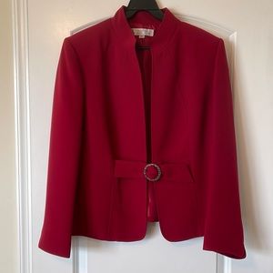 TAHARI by ASL Fully Lined Blazer With Buckle Closure